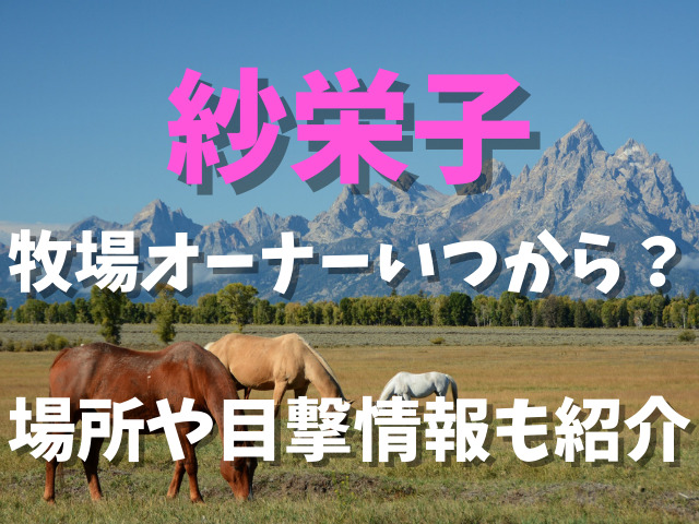 紗栄子は牧場オーナーいつから 場所や目撃情報も紹介 Populara