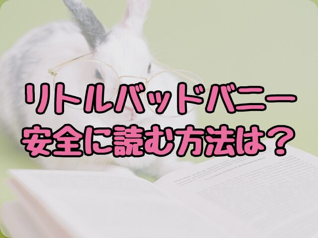 リトルバッドバニーをhitomiで読むと危険！安全に読む方法は？